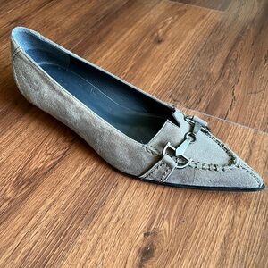 Stuart Weitzman Mushroom Suede Pointed Toe Low Heel Pumps Women’s 8.5 Vintage